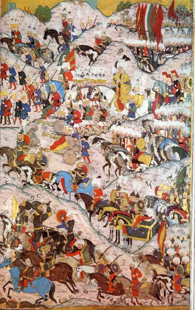 معركة موهاكس: ما لم تنساه أوربا للسلطان سليمان القانوني ! 1526-Suleiman_the_Magnificent_and_the_Battle_of_Mohacs-Hunername-large-645x1024