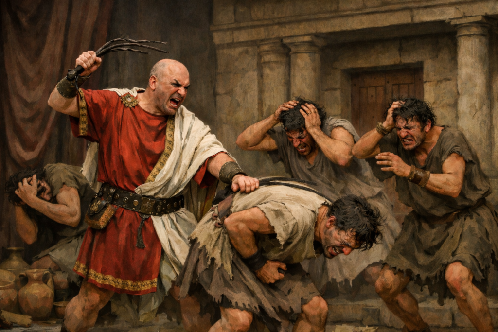 السبي والإماء قبل الإسلام (تعذيب العبيد في روما)